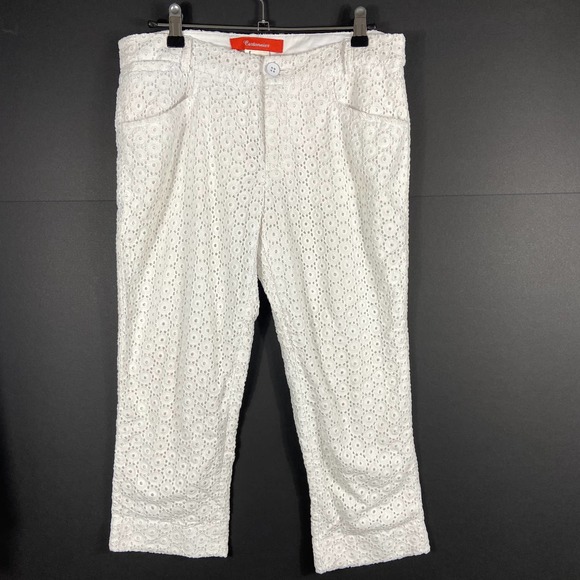 Cartonnier Pants - Anthropologie Cartonnier White Cropped Pants Size 2